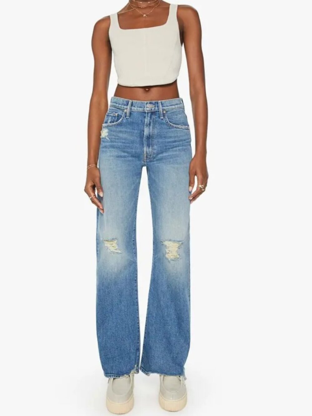 Mother The Lasso Sneak Chew Just Horsin' Around Jeans